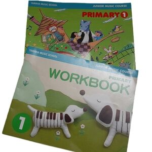 🍒 2X YAMAHA MUSIC SCHOOL Junior Course Primary 1 Book & Workbook Kids Books